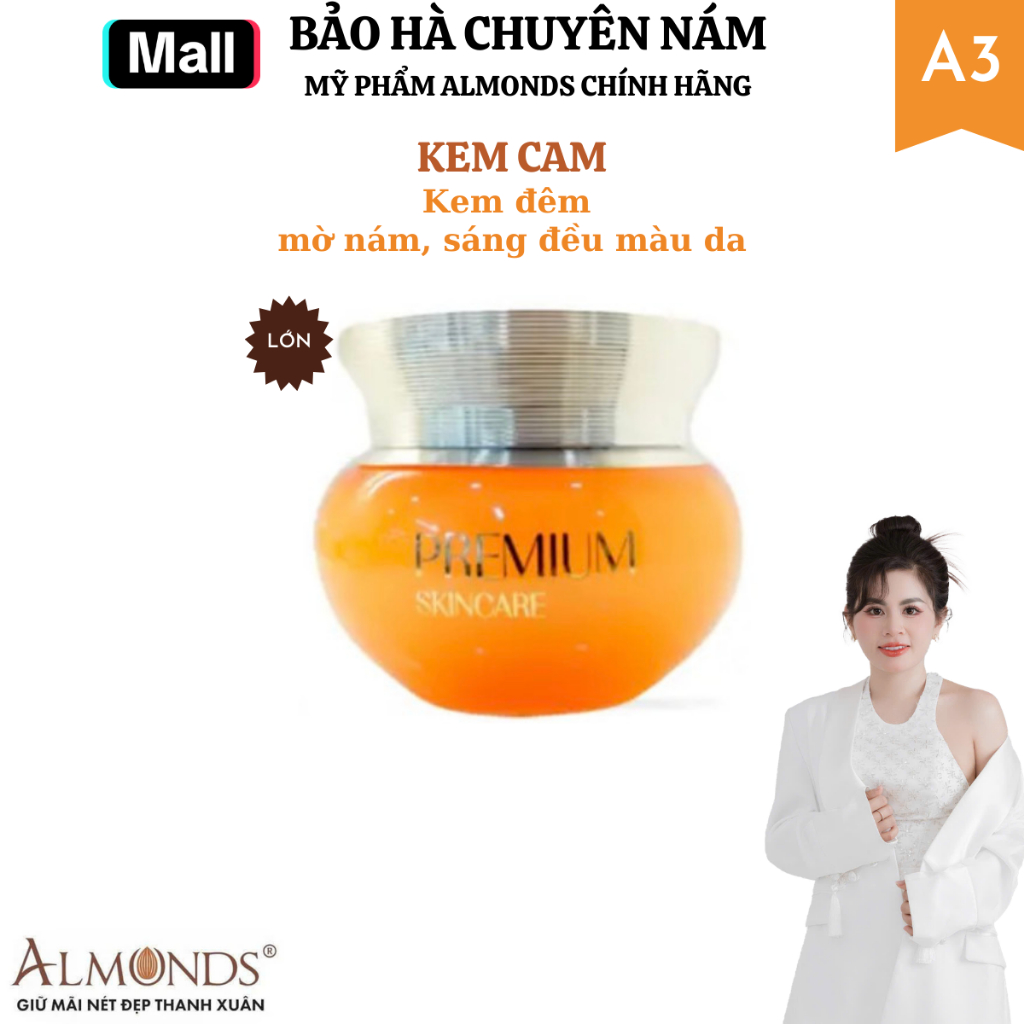 Kem cam Almonds size Lớn Kem nám Almonds