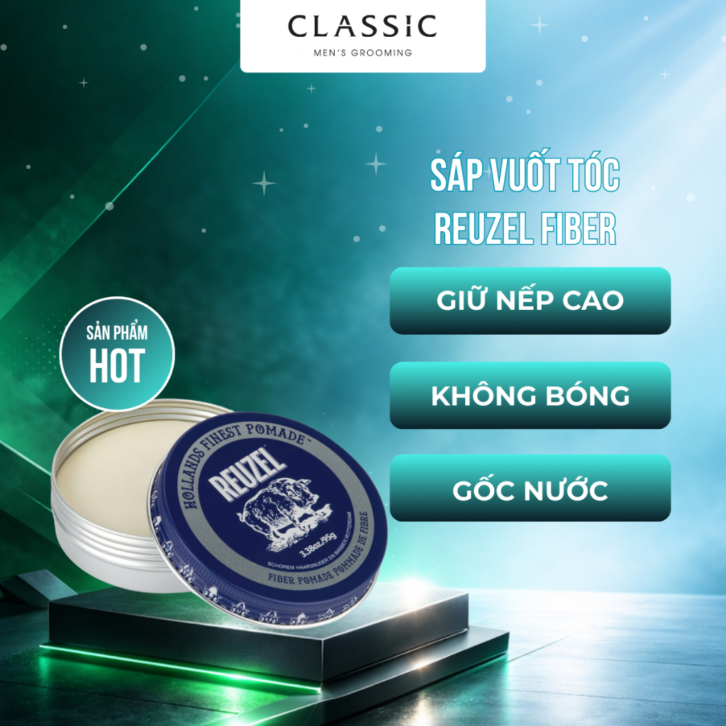 Sáp vuốt tóc Reuzel Fiber Pomade