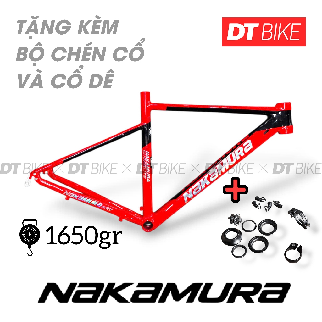 [Chính Hãng 100%] Sườn nhôm Road Nakamura - phanh vành - DT BIKE