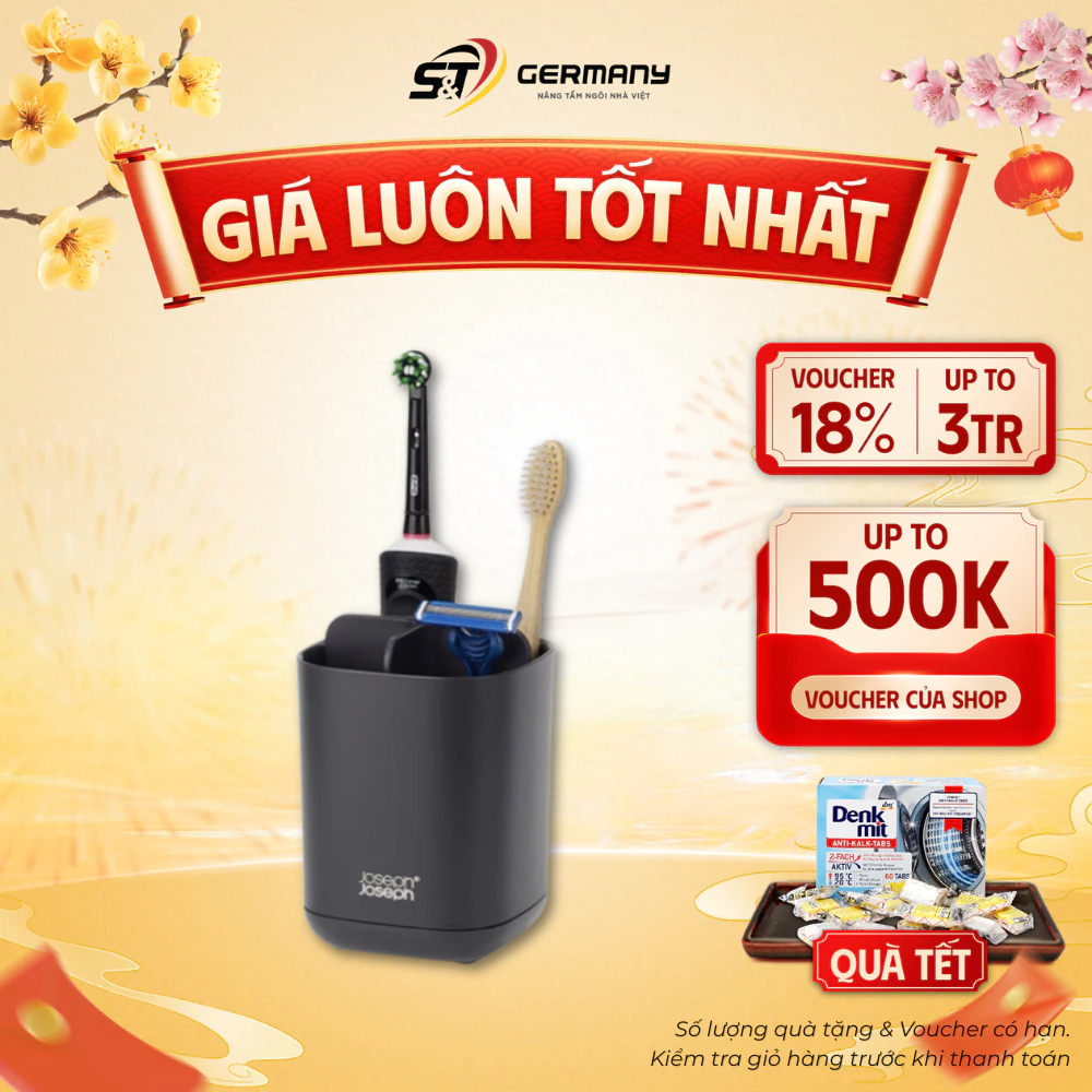 Hộp đựng bàn chải đánh răng Joseph Joseph EasyStore 70598 màu đen cao cấp GermanySNT