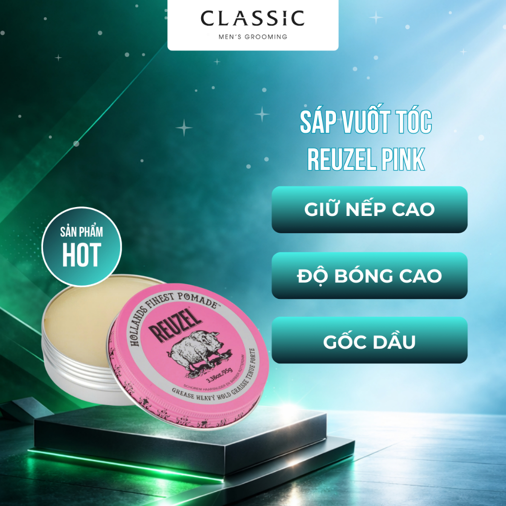Sáp vuốt tóc Reuzel Pink Pomade