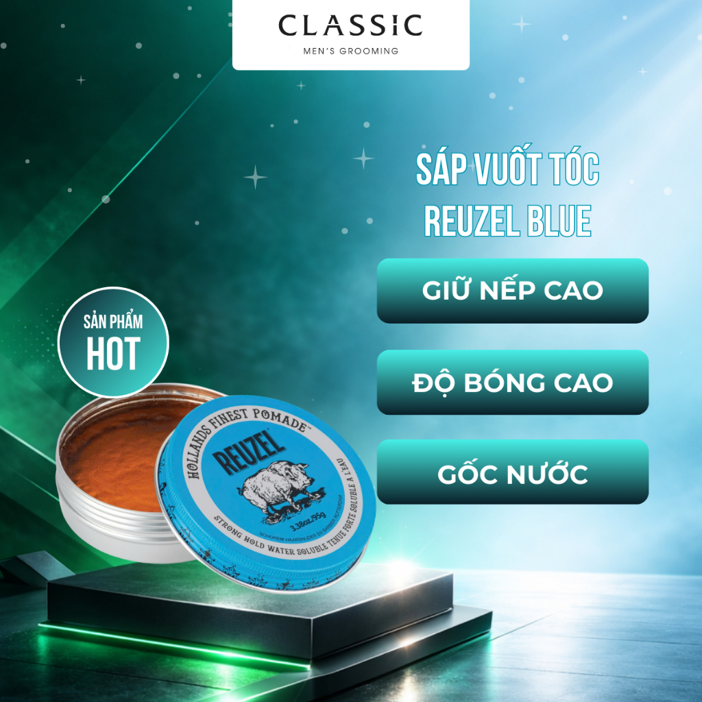 Sáp Vuốt Tóc Reuzel Blue Pomade