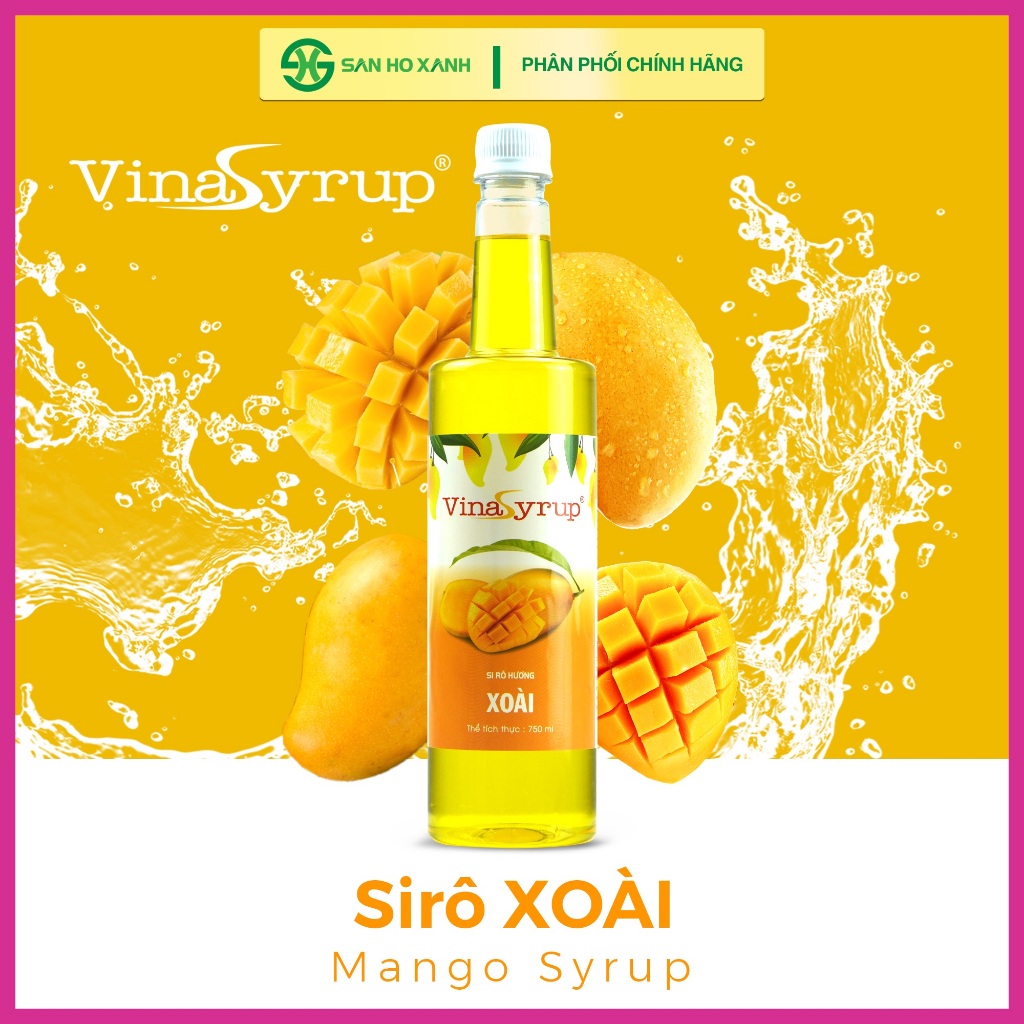 Siro VinaSyrup 750 ml - Syrup Pha Chế Làm Trà Trái Cây Đủ Mùi Vị