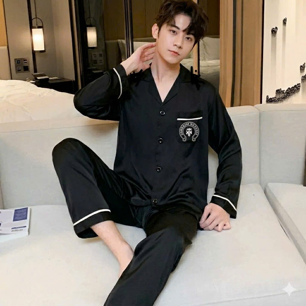 [ DEAL ĐẦU NĂM ] bộ ngủ lụa nam nữ lụa trơn chất lụa latin cao cấp cho các cặp đôi