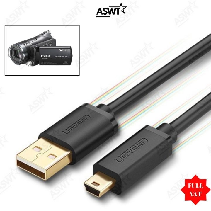 Cáp USB cho máy quay sony HDR-CX11, HDR-CX12, DCR-SX85, HDR-CX150, HDR-CX190 mini USB - FULL VÁT