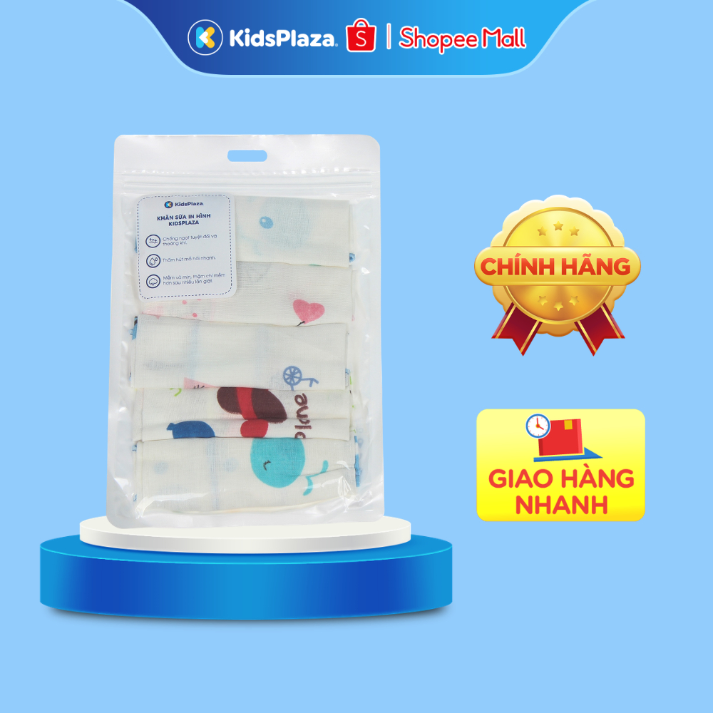 Set 5 khăn xô in hình Kids Plaza TM20