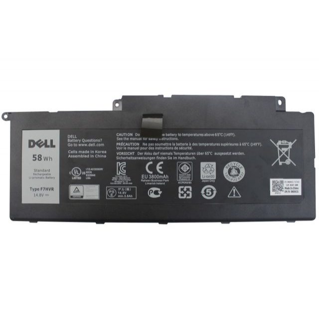 ⚡Pin Laptop Dell Inspiron 7537 F7HVR | Pin Dell Inspiron 15 7000 7537 | Pin Laptop Dell 58Wh Zin
