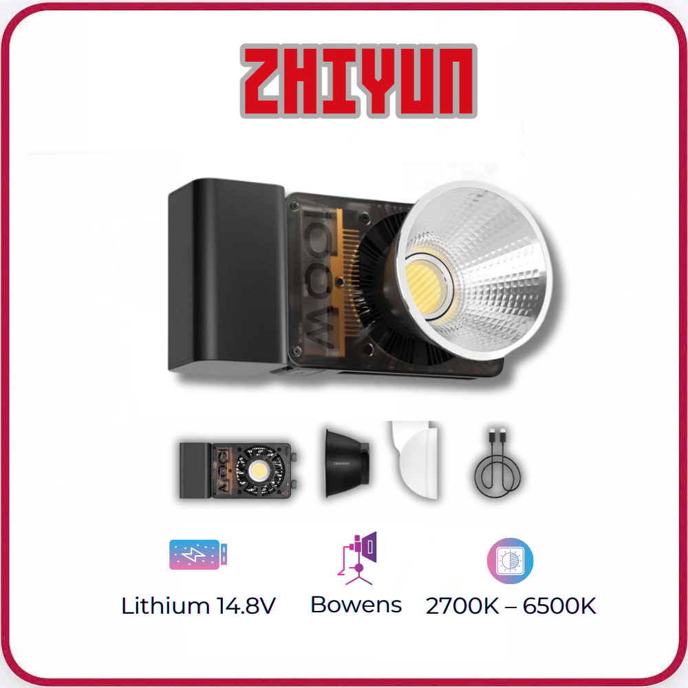 ZHIYUN CINEPEER CX100 - Đèn Led Cầm Tay 100W Có Pin Trong