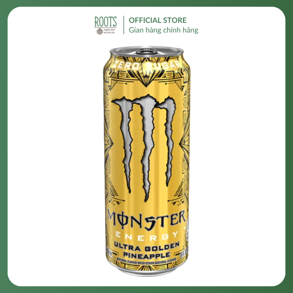 (Ship hỏa tốc) MONSTER - Nước Tăng Lực Không Đường, Energy Drink, Ultra Golden Pineapple, Zero Sugar