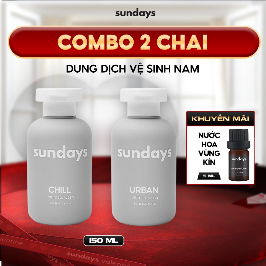 [TẶNG NƯỚC HOA] Dung Dịch Vệ Sinh Nam Giới, DDVS Nam, Bọt Vệ Sinh Nam Sundays Giúp Làm Sạch Khử Mùi, Hương Nước Hoa
