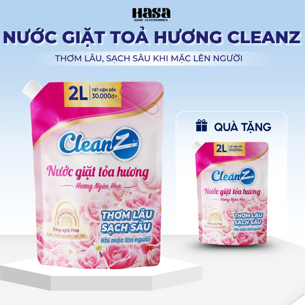 [MUA 1 TẶNG 1] Nước giặt xả tỏa hương CleanZ đánh bay vết bẩn, hương thơm mềm mại 2L