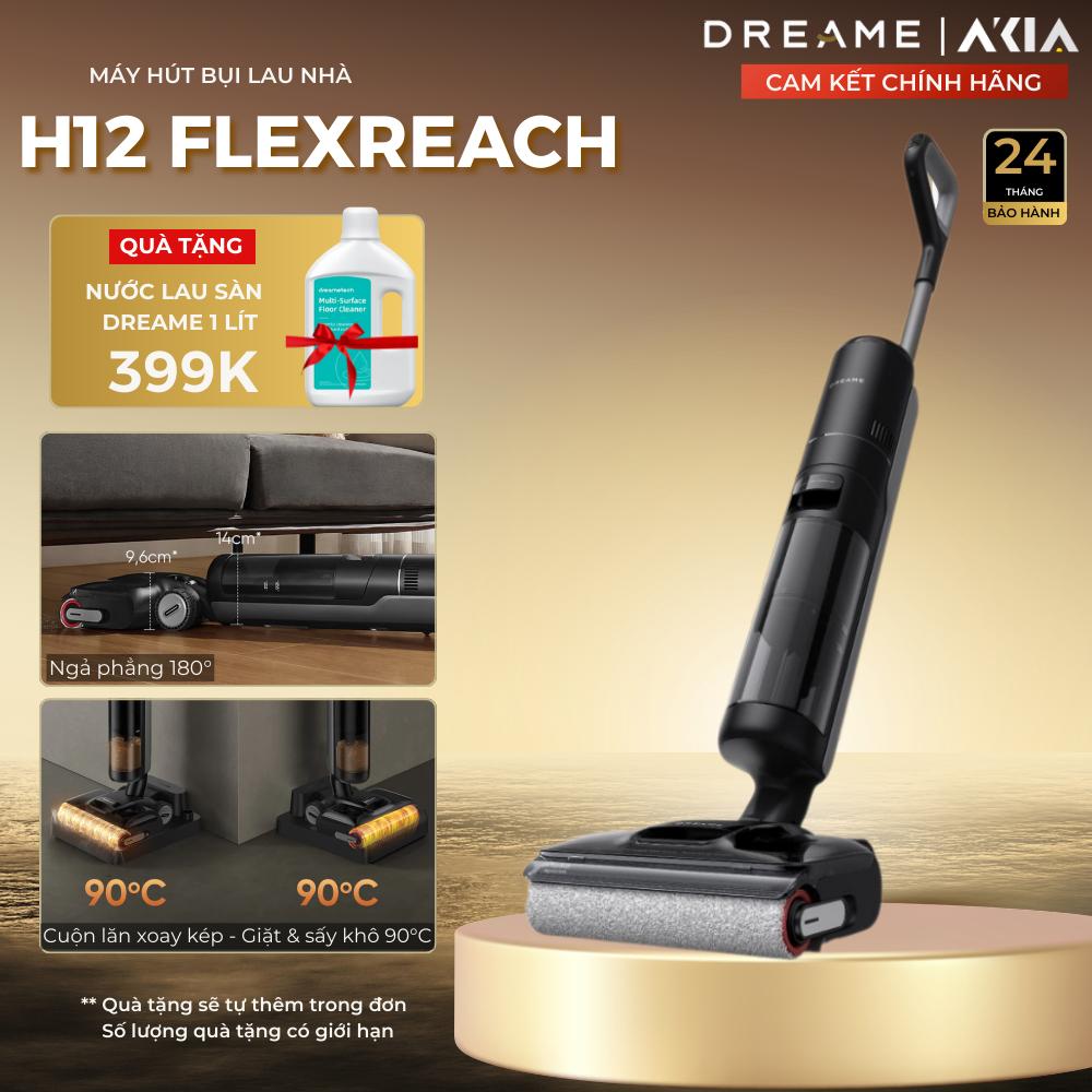 Máy hút bụi lau sàn khô & ướt H12 FlexReach - Bản Quốc Tế - Bảo Hành 24 Tháng