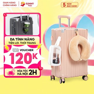 [🔥XẢ KHO] Vali kéo SUNNY SV15 20/24 inch – Có khay đựng cốc, cổng sạc USB, Vali xách tay/ký gửi