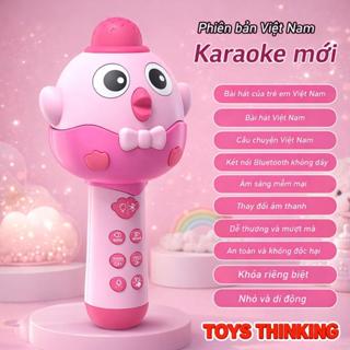 Đồ Chơi Mic hát karaoke Toys Thinking bluetooth không dây tặng kèm sạc bản tiếng việt loa 6D