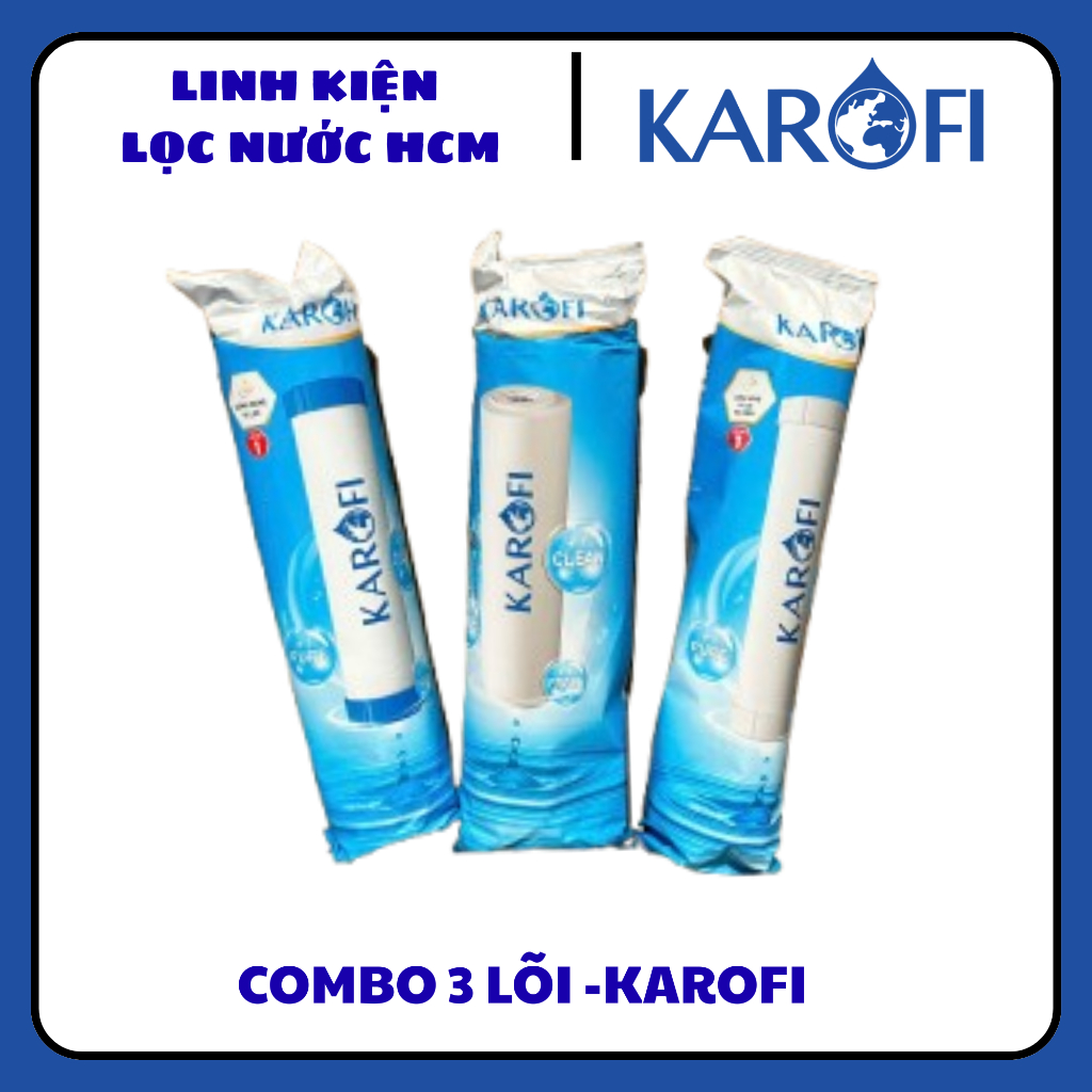 Bộ lõi lọc nước Karofi số 123 DUO - Hàng Chính Hãng Karofi
