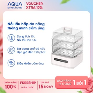 Nồi lẩu hấp đa năng AQUA ES101 15L, nồi 3 tầng, điều khiển cảm ứng, hẹn giờ 120 phút, 6 chế độ