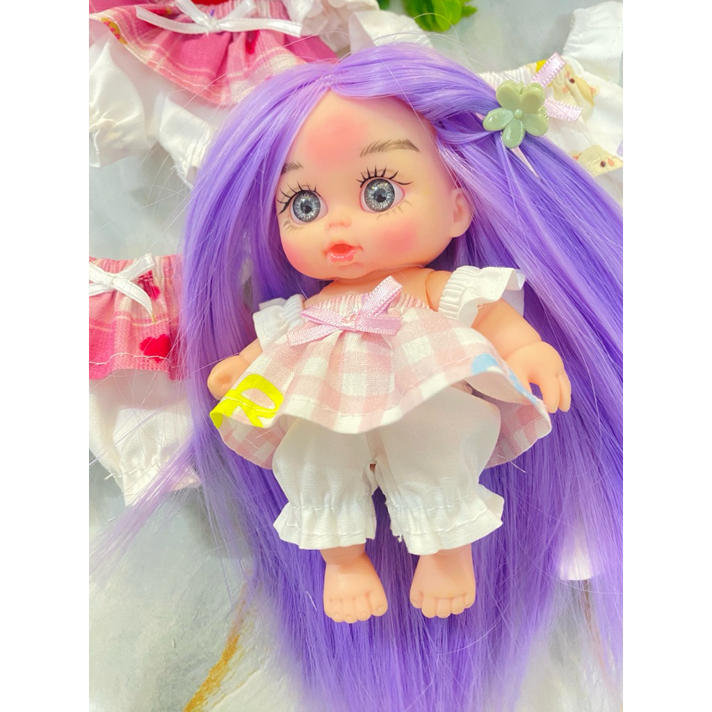 Combo 10 Bộ Quần Áo Búp Bê 5 Inch Siêu Xinh – Đồ Doll Mini Áo Váy Quần Cho Búp Bê – Giao Màu Ngẫu Nh