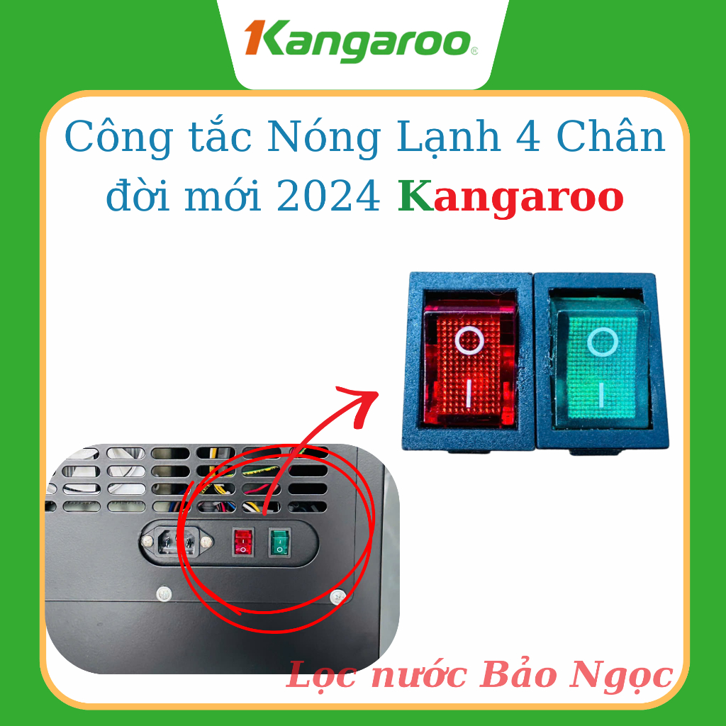 Công tắc Nóng Lạnh 4 chân dành cho Máy lọc nước Kangaroo Nóng Lạnh đời mới năm 2024 KGHC12A3, KG12A8