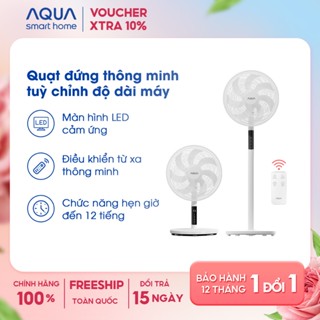 Quạt cây đứng Aqua FED3501R, FED3502R thân cảm ứng, điều khiển từ xa, có hẹn giờ và thu dài ngắn