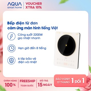 Bếp điện từ đơn AQUA ICT2201R 2200W, hẹn giờ 8 tiếng, 22 mức nhiệt, màn hình tiếng Việt