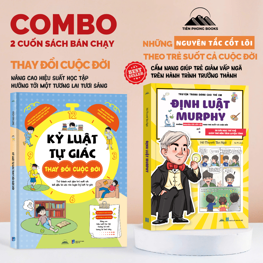 Combo 2 Cuốn Sách: Định Luật Murphy & Kỷ Luật Tự Giác - Bestseller Tiên Phong Books