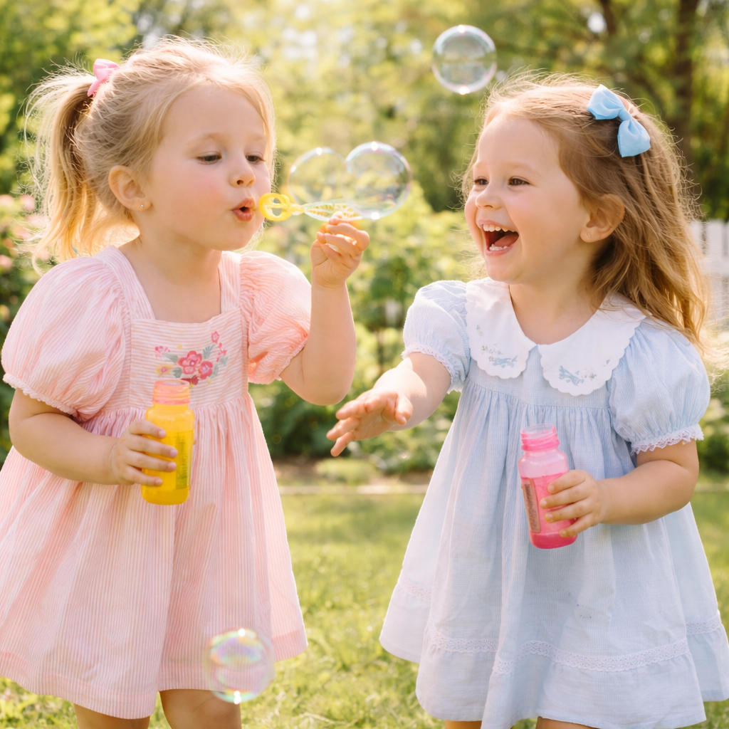 Váy đầm Babydoll tay bồng bé gái, váy hè bé gái Dudu Cream xinh xắn dễ thương - Jumping Beans Store 