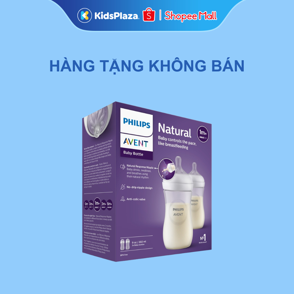 [HÀNG TẶNG KHÔNG BÁN] Binh sua MPTN Avent 260ml SCY903.01 KM