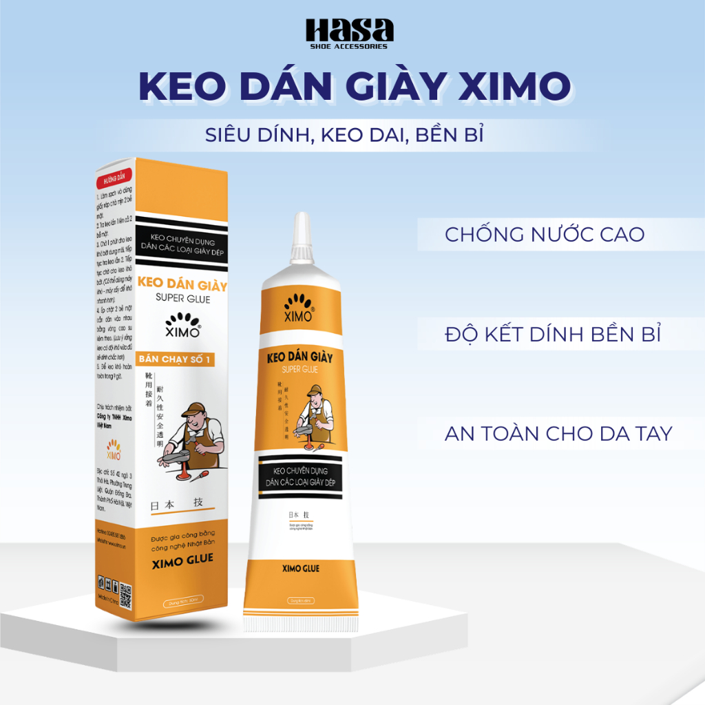 Keo Dán Giày Nhiệt 60ml XIMO Trong Suốt Siêu Dính Dùng Không Tổn Thương Da KDG06 Chính Hãng