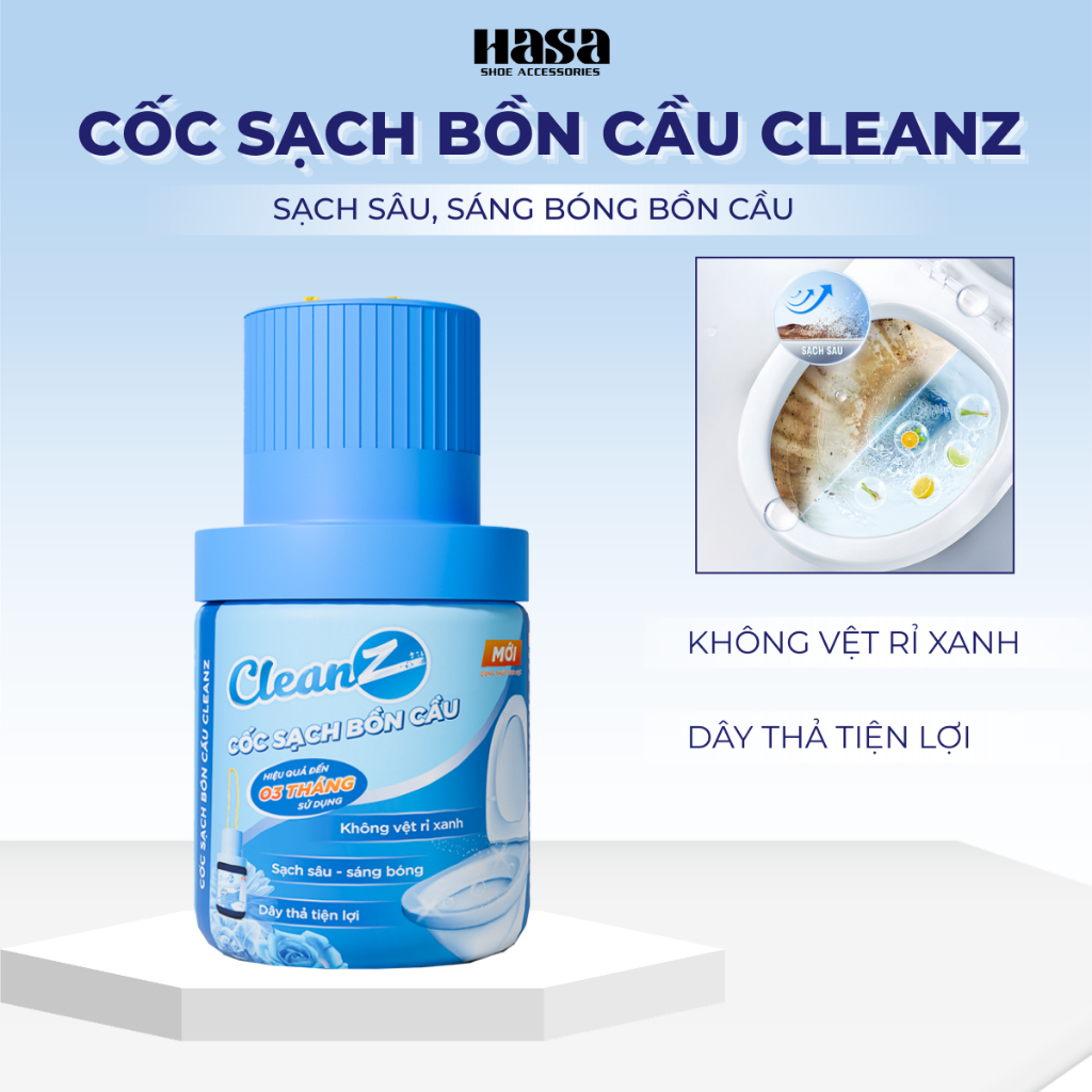 Cốc Sạch Bồn Cầu CleanZ - Cốc thả bồn cầu khử khuẩn, khử mùi, sạch sâu sáng bóng 180ml