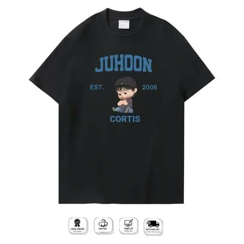 áo cortis , áo Juhoon cortis tay lửng form rộng - áo chipi thành viên juhoon