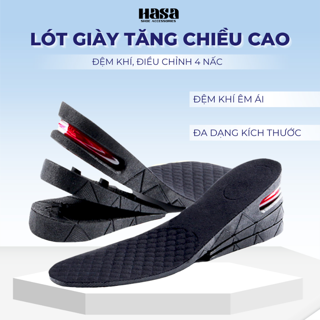 Lót giày tăng chiều cao có đệm khí cả bàn & nửa bàn cao cấp HASA L110AB
