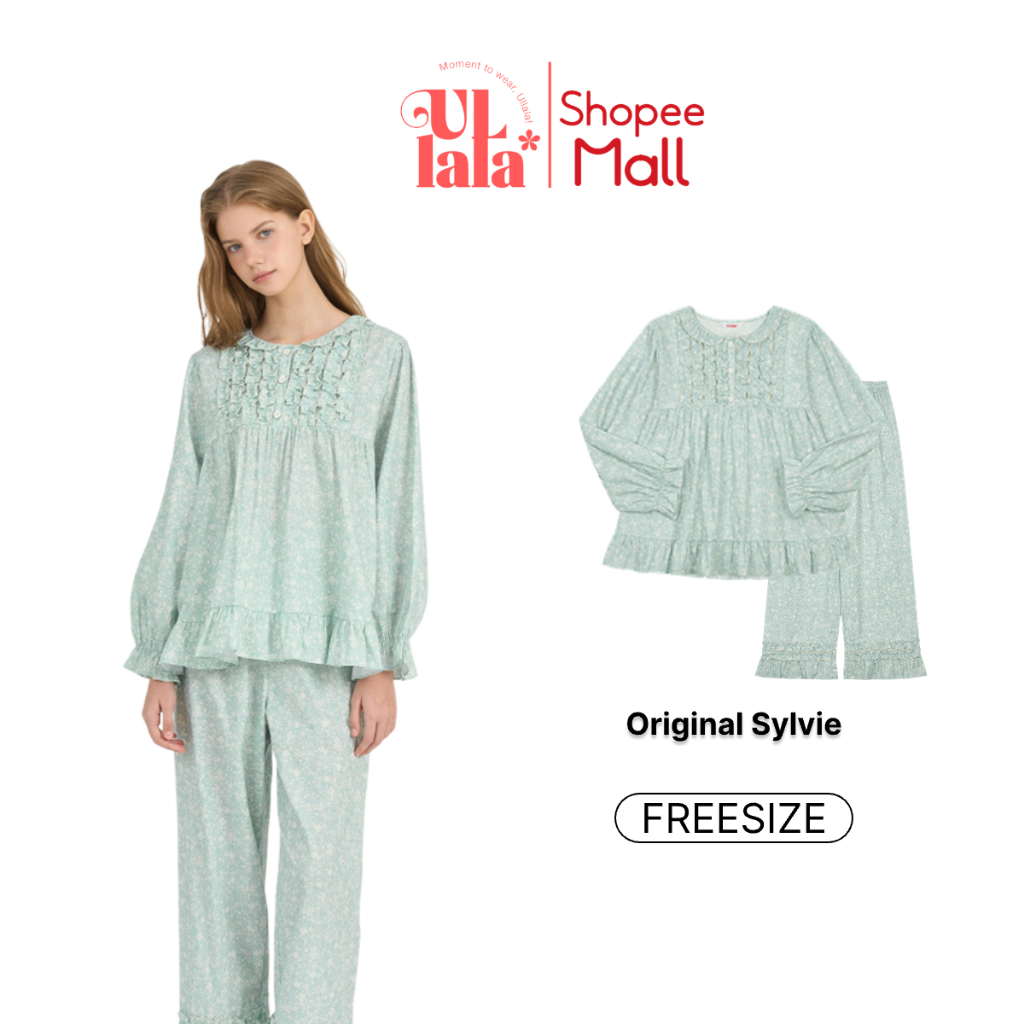 Ullala Pajamas Sylvie Bộ ngủ mặc nhà nữ dài tay Freesize