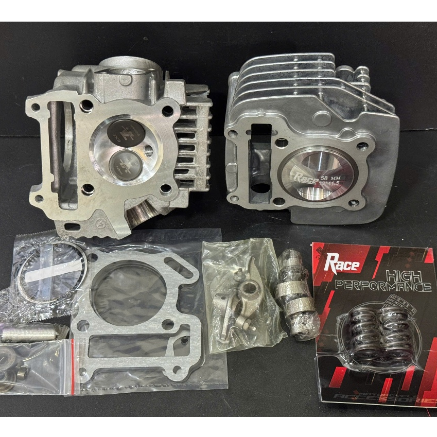 COMBO ĐẦU LÒNG 58 ( 58.5) cho SIRIUS110 JUPITER 110 ( Đầu Lòng Cam Cò Lò xo đầu độ )