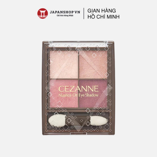 Phấn mắt Cezanne Phấn mắt 4 ô Nuance On Eye Shadow bền màu, lên màu chuẩn made in Japan