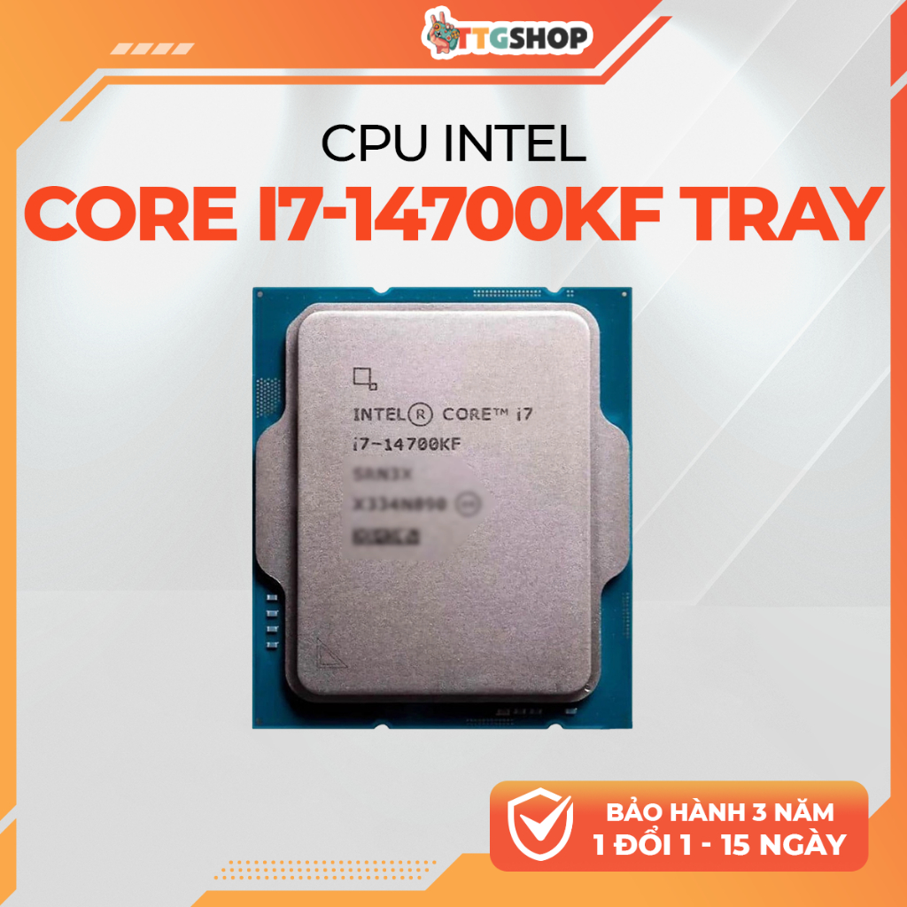 CPU Intel Core i7-14700KF TRAY 20C/28T Up to 5.6GHz 33MB Cache LGA1700 - Không iGPU
