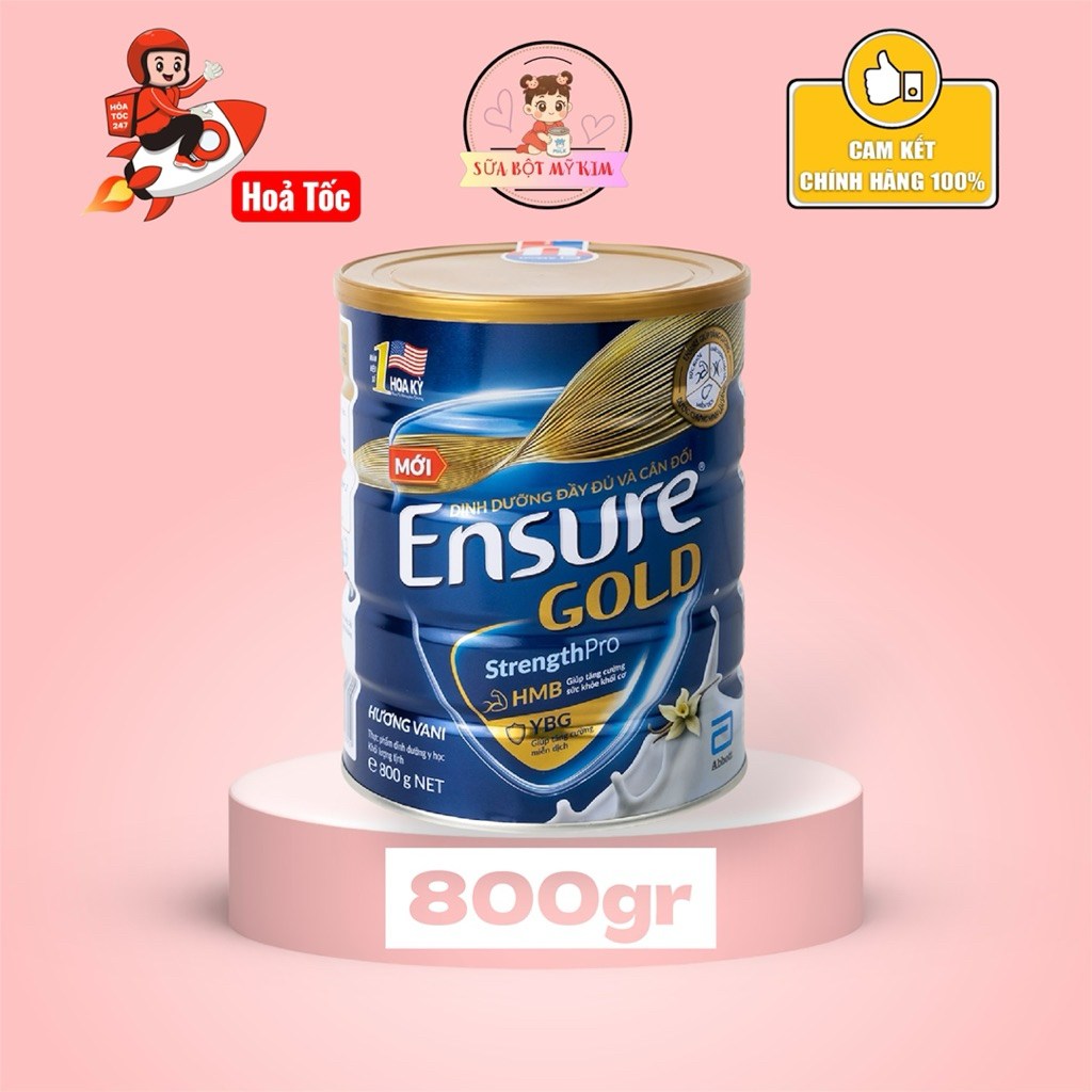 Thực Phẩm Dinh Dưỡng Y Học Ensure Gold Hương Vani 800gr (Date 2027)
