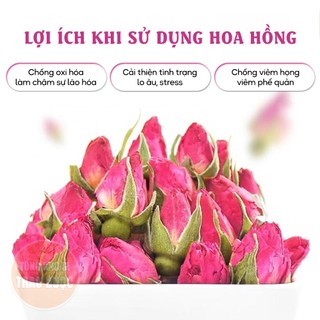 Hoa hồng Đà Lạt sấy lạnh 100g, nụ hoa hồng, nụ hồng nguyên nụ, dùng pha trà, decor, trang trí