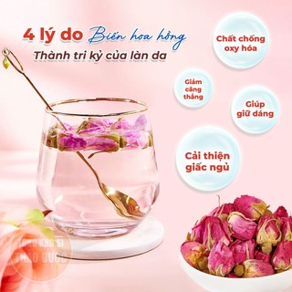 Hoa hồng Đà Lạt sấy lạnh 100g, nụ hoa hồng, nụ hồng nguyên nụ, dùng pha trà, decor, trang trí
