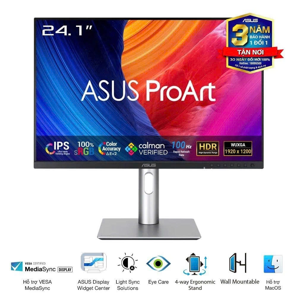 Màn Hình ASUS ProArt PA248QFV 24 inch IPS 100Hz | 16:10 WUXGA | Siêu Chuẩn màu Chuyên Đồ Họa | BigBuy360 - bigbuy360.vn