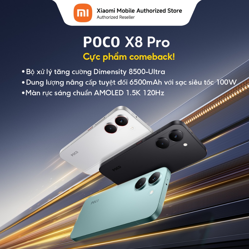 [Livestream] (Pre-Order) Điện thoại POCO X8 Pro 5G (8+256GB| 8+512GB| 12+512GB) | Màn 6.59" 1,5K | D8500U | BigBuy360 - bigbuy360.vn