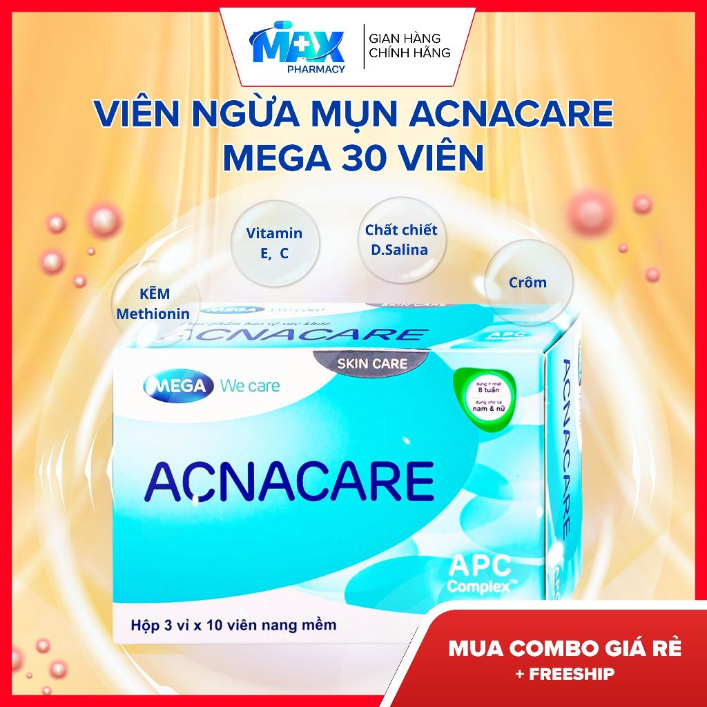 Viên Uống Ngừa Mụn Acnacare Mega We Care 30 Viên - Maxpharmacy