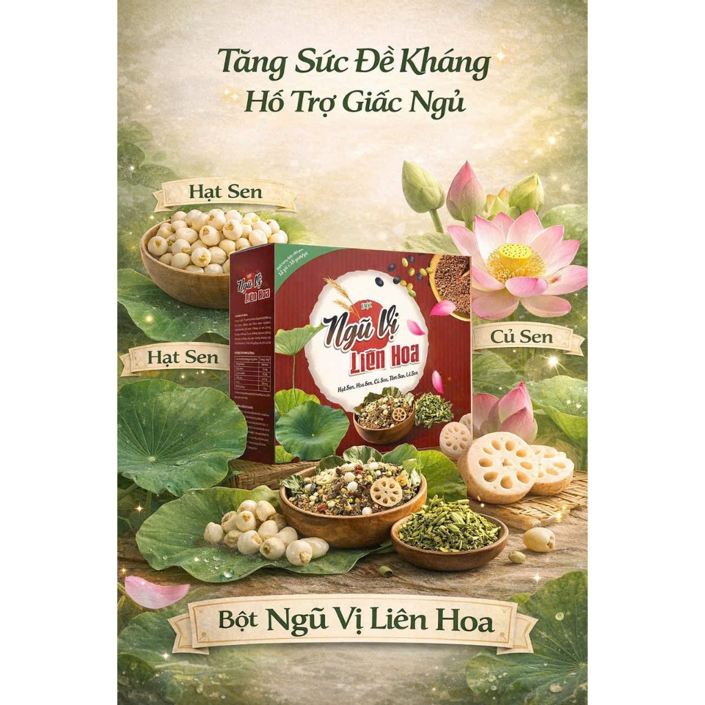 Bột Ngũ Vị Liên Hoa - Kiệt Tác Từ Thiên Nhiên