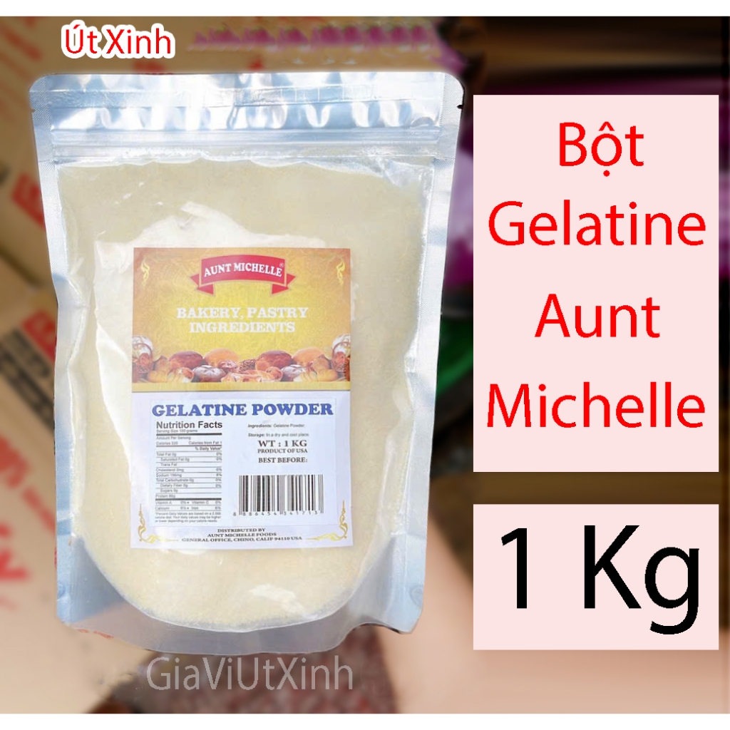 BỘT GELATINE AUNT MICHELLE 1KG - AUNT MICHELLE GELATINE POWDER - BỘT GELATINE MỸ
