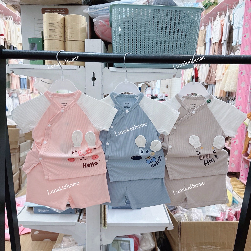 Bộ cộc sơ sinh Dokma cho bé (1-3M đến 6-9M)