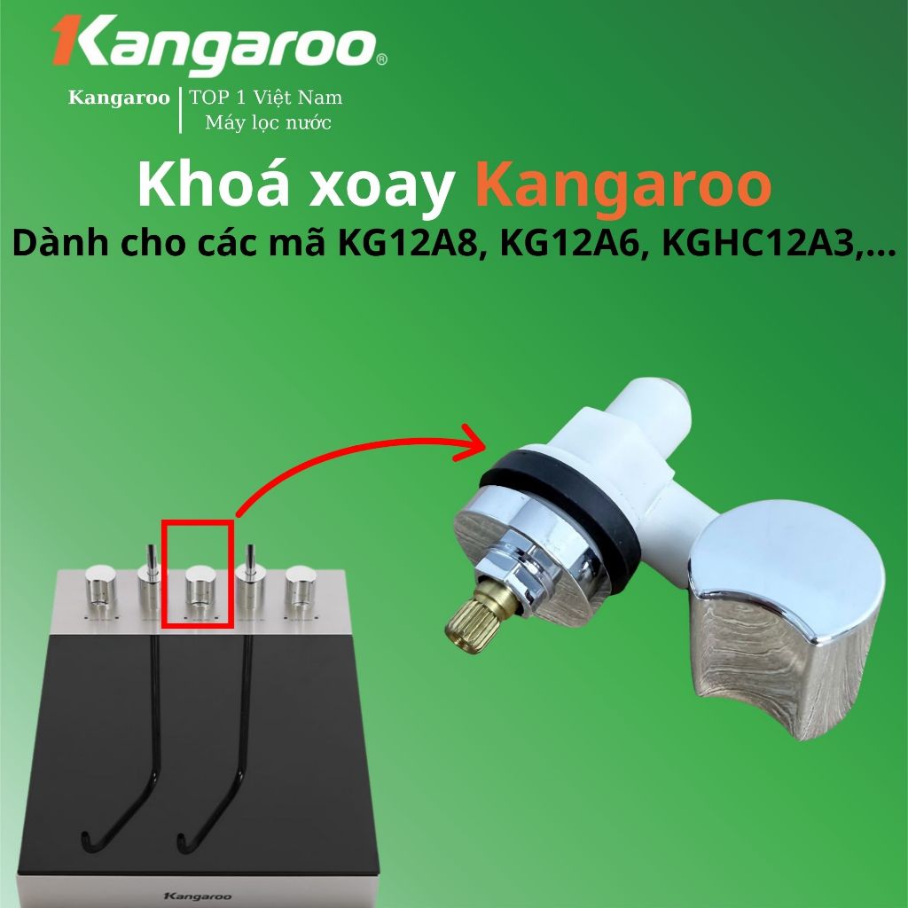 Khoá Xoay Nóng Lạnh Kangaroo Slim - Dành cho các dòng Máy lọc nước Kangaroo KG12A6, KG12A8, KGHC12A3