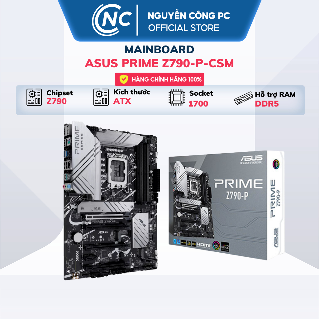 Mainboard ASUS PRIME Z790-P-CSM - Hàng chính hãng BH 36 Tháng