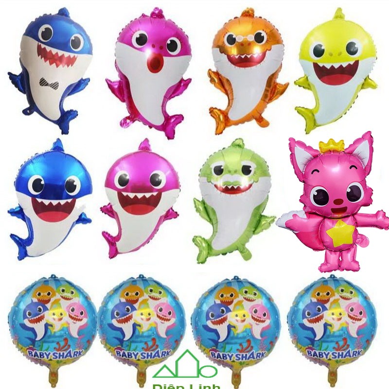 Bong bóng kiếng Baby Shark đủ mẫu hoạt hình gia đình Baby Shark đáng yêu