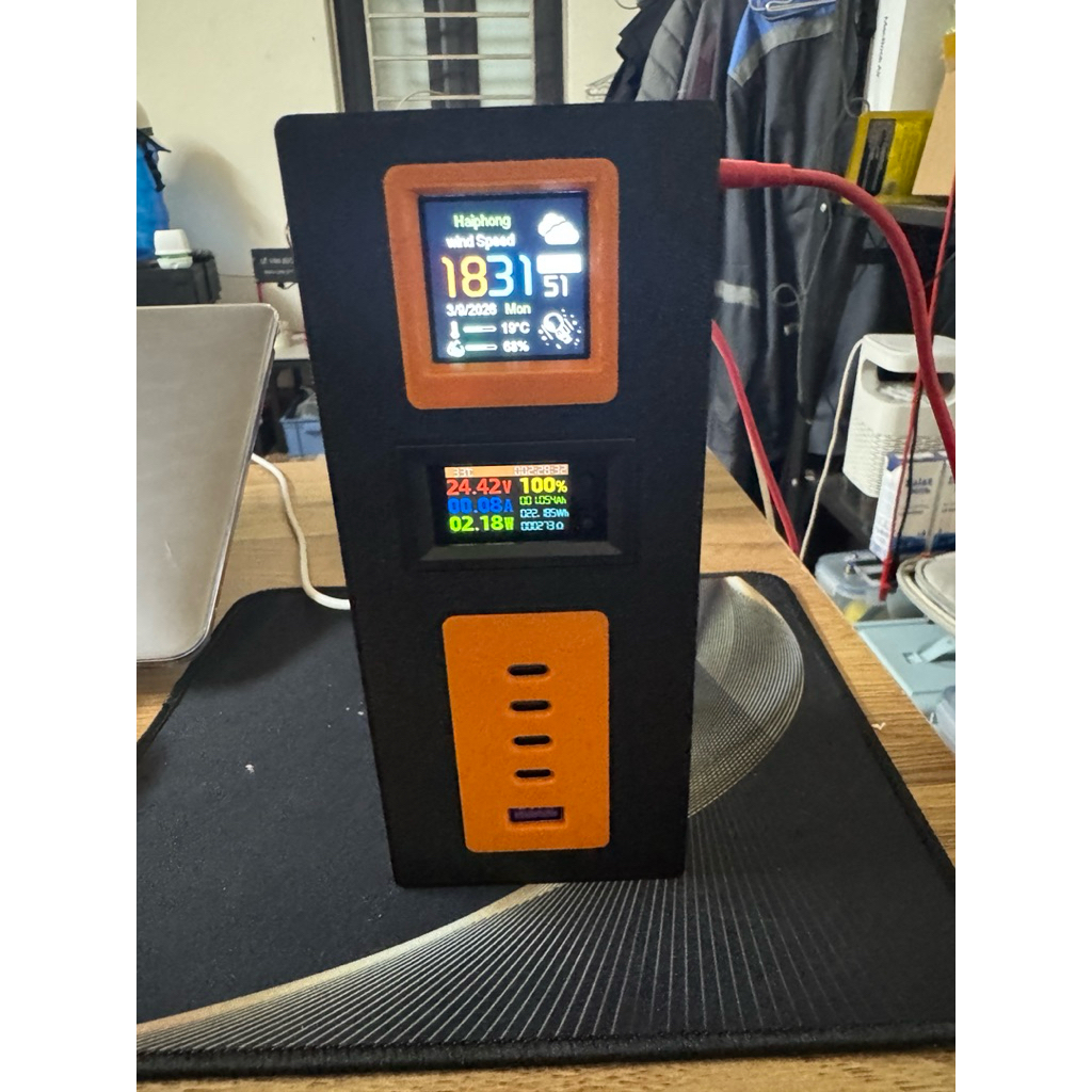 Trạm sạc ugreen 300w sạc qua cổng tybe C