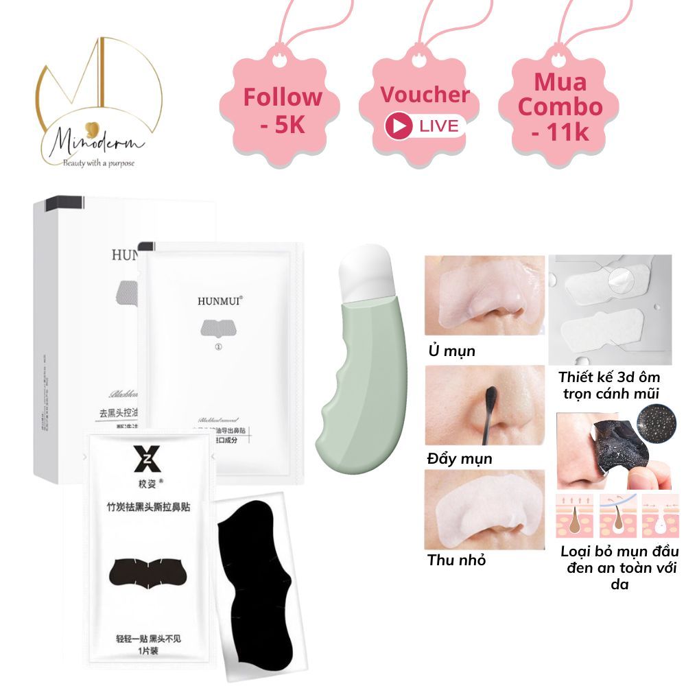 Combo Ủ mụn đầu đen và thanh gạc BEABIAI giảm bã nhờn, làm sạch vùng mũi, se khít lỗ chân lông
