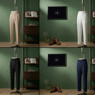 Quần Âu Nam HAPPYORSAD Đai Chun Ẩn Che Khuyêt Điểm Điều Chỉnh Eo Cạp Cao Ống Đứng ( Smart Pants HOS SS2 - Menswear )